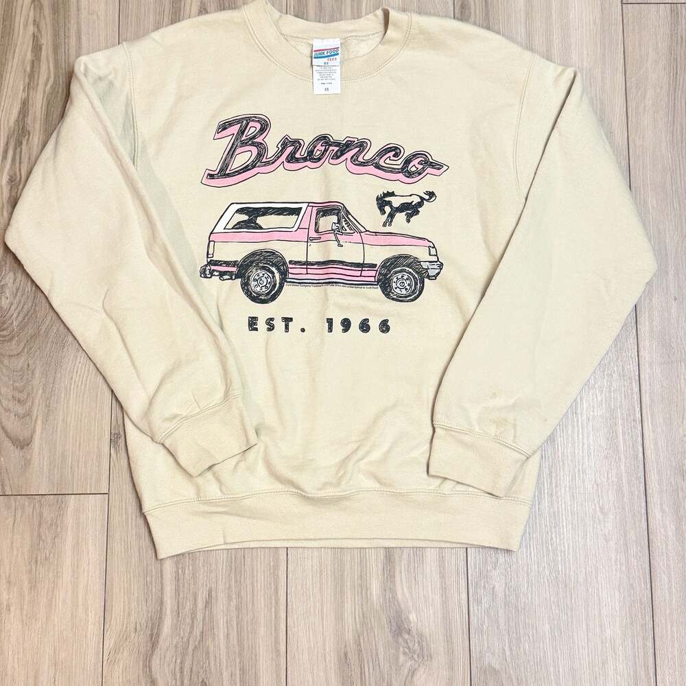 Junk Food Tees Ford Bronco Est. 1966 Crewneck Sweatshirt